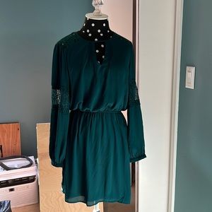 Never Worn Express Green chiffon dress